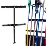 Cabtherlyn Landscape Hand Tool Rack for Truck Trailer, Vertical Hand Rack for Landscaping, Garage or Shed Walls Holds, 6 Tools for Shovels,Rakes,Hoes (Black)