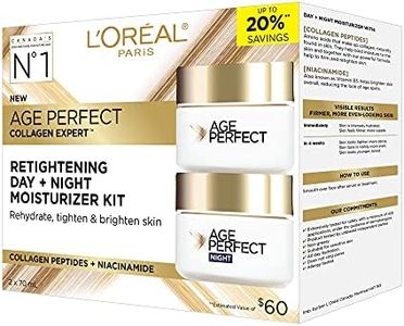L'Oréal Paris Day & Night Face Moisturizer Cream Skincare Kit (2-Piece), Age Perfect Collagen Expert, with Collagen Peptides + Niacinamides, For Mature Skin, Suitable for Sensitive Skin Skincare kit, 2 x 70 ml