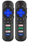 (Pack of 2) Replaced Remote Control for Roku TV Universal Replacement Compatible with TCL/Hisense/Element/Insignia/JVC/Onn/Philips/RCA/Sharp/Westinghouse Series Smart TVs