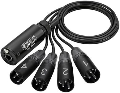 SoundTools CAT Tails Male – 4 Channel Male XLR to RJ45 Adapter – Analog Audio Over CAT5e/6/7 – Neutrik Connectors – Mogami AES3 Grade Cable – Durable Aluminum Housing for Stage, Studio & Live Sound