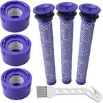 6 Pack for Dyson Filter Vacuum Filter Replacement Kit for Dyson V8+ for Dyson V8 Animal V7 Absolute Animal for Dyson Filter Replacements3 Pre Filter ReplacesPart # 965661-01 967478-01 with Clean Brush