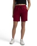 Jockey AW23 Women's Super Combed Cotton Rich Regular Fit Shorts with Side Pockets_Biking Red_M