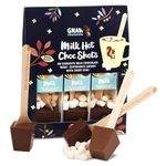 Gnaw Choc Shot Milk Hot Chocolate Trio Gift Set, Luxurious & Rich Hot Chocolate Gifts for Any Occasion, 3 Classic Milk Chocolate Shots in All Hot Chocolate Sets, Milk Hot Choc x 3