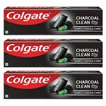 Colgate Charcoal Clean Black Gel Deep Clean Toothpaste with Bamboo Charcoal & Wintergreen Mint For Plaque Removal, Deep Clean & Tingling Fresh Mouth Experience (120g X 3) Pack of 360g