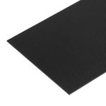 sourcing map 1 Pcs Carbon Fiber Sheet 200x300x2.5mm Glossy Surface Pultruded Flat Carbon Fiber Board Plate Plain Weave Panel Sheet for Kites RC Airplane