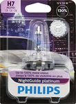 Philips H7 NightGuide Platinum Upgrade Headlight Bulb, Pack of 1