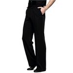 YILINFEIER Men Professional Pure Black Straight Pocket and Belt Latin Modern Square Practice Dance Pants (Size 30, Black)