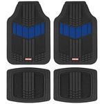 BDK Auto MT-688-BL: 4Pc Heavy Duty 2 Tone Mats/Blue