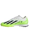 adidas Unisex X Crazyfast.3 Turf Football Boots, FTWR White/core Black/Lucid Lemon, 8.5 UK