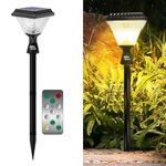 Epyz Solar Pillar & Stake Light Square Shape with 34 LEDs, 2W Solar Panel, 2000mah Battery, 3 Type of Lights, Application for Fence, Garden, Wall, Outdoor (Square, Multicolor)