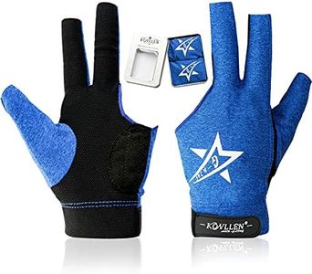 KONLLEN Billiard Gloves Professional Breathable and Comfortable Billiards Match Gloves Non-Slip Adjustable Suitable Snooker Nine-Ball 3 Cushion Carom Pool Billiard Accessories Lycra Material