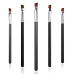 WLLHYF 5Pcs Angled Eyeliner Brush, Fine Slanted Flat Angle Eye Liner Eyebrow Brush Eye Makeup Brush Soft Fibers Synthetic Bristles Eye Makeup Tool