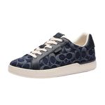 COACH Women's Lowline Sneaker, Blue Denim, 3 UK