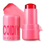 Erinde Cooling Water Jelly Tint, Sheer Lip & Cheek Stain Jelly Blush Stick, Buildable Watercolor Finish, Multi-Use Moisturizing Water Lip Tint Makeup, Waterproof Long Lasting Lip Gloss, Red