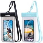 Waterproof Phone Pouch, 2 Pack 7.2" IPX8 Waterproof Phone Case Cell Phone Dry Bag Underwater with Lanyard for Swimming, Beach, Vacation, Pool, i-Phone 15 14 13 12 Pro Max, Galaxy S23 S22 S21