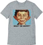 Alfred e Neuman What me Worry t Shirt - Athletic Heather Unisex T-Shirt (L)