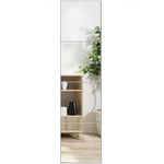 Ruomeng Full Length Wall Mirror Tiles - 10" x 10" x 4Pcs Frameless Full Body Mirror Tiles Wall Mounted Mirror for Home Gym Vanity Bedroom, Living Room