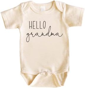 Bump and Beyond Designs Hello Grandma See You Soon Pregnancy Announcement Shirt, Oatmeal, 0-3 Months