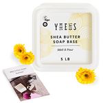 Skin Said Yes - 2.2kg (5 Lb) Shea Butter Soap Base for Soap Making - No Palm Oil, SLS/SLES-Free Shea Butter Melt and Pour Soap Base, Homemade Shea Butter for Soap Making Organic - Soap Making Supplies