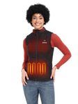 ORORO Women's Heated Quilted Vest with Battery Pack, Lightweight Quilted Heating Vest (Black,M)