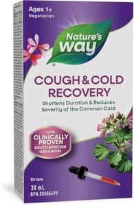Nature's Way Cough & Cold Recovery – Formally “Umcka ColdCare” - Clinically Proven – Cold & Flu Relief for Kids Age 1+ and Adults – Bronchitis, Laryngitis and Pharyngitis Support - Vegetarian - 30ml Drops