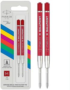 Parker Ballpoint Pen Refill | Medium Tip | Red QUINKflow Ink | 2 Count