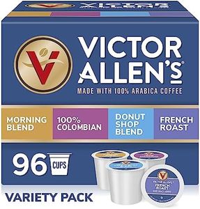 Donut Shop, Morning Blend, 100% Colombian, and French Roast Variety Pack for K-Cup, Keurig 2.0 Brewers, 96 Count Victor Allen’s Coffee Single Serve Coffee Pods