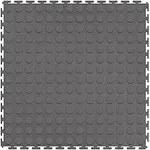 IncStores 4.5mm Thick Coin Flex Interlocking Garage Floor Tiles | Flexible Plastic Flooring for a Stronger and Safer Workshop, Shed, or Trailer | Coin-Top, Dark Gray, 8 Pack (23.35 Sq Ft)