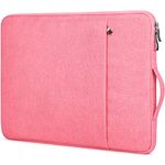 Januts 14 Inch Laptop Sleeve Waterproof Shock Resistant Laptop Case with Handle Lightweight Computer Bag with Accessory Pocket Carrying Case Compatible with MacBook Pro HP Dell Lenovo Asus, Pink