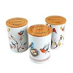 SiXsigma Sports 3PC Kitchen Canister Sugar Food Tea Coffee Storage Jars- Tea Coffee Sugar Canisters - Tea Coffee Sugar Set (3) - Tea and Coffee Containers Sets for Kitchen Counter (MT-B-TCS)