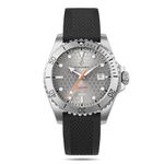 BODERRY Original Japanese Automatic Dive Watches for Men,Titanium Case with Sapphire Crystal -100M Waterproof Mens Mechanical Wrist Watches with Swiss Super Luminova & Screw Down Crown, Grey,