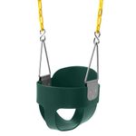 Take Me Away High Back Full Bucket Toddler Swing Seat with Yellow Coated Swing Chains Fully Assembled - Swing Set Accessories