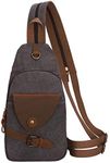 KL928 Canvas Sling Bag Crossbody Backpack Shoulder Casual Rucksack for Men Women