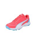 Puma Unisex-Adult 24 FH Rubber Luminous Blue-White-Fire Orchid Cricket Shoe - 9 UK (10769903)