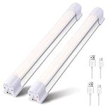 Letour 2 Packs Camping Lights, LED Tube Magnetic Work Light Bar 120W 1200Lumens 5 Dimmable Levels Camping Lantern USB Rechargeable Magnetic Lights Endurance for 80Hours (LT-LTK120 120Watts)