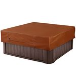 NettyPro Waterproof Hot Tub Cover Square Outdoor SPA Cover Protector for Hot Tub 96 x 96 inch, Brown
