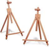 Falling in Art Beechwood 25’’ Tabletop Easel Display Stand Set for Painting- Holding Canvas Up to 22 1/2 Inches High, 2 Pack Artist A-Frame Tripod with Rubber Feet, Portable Photo and Sign Holder