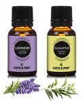 Earth N Pure Essential Oil Pack of 2 (15 ml each) Eucalyptus and Lavender, Natural & Therapeutic Grade