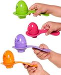 TOMY E73082C Hide & Squeak Egg & Spoon Set Fun Game with Stacking and Colour Matching