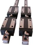 Joomen CNC Set 15-1500mm 2X Linear Guideway Rail 4X Square Type Carriage Bearing Block