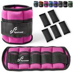 Adjustable Ankle Weights Set: Sportneer Leg Weights, Ankle Wrist Weight Straps, 0.8lbs-3.5lbs for Per Ankle, 1.6lbs-7lbs for a Pair, 2 Pack