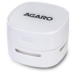 AGARO Crown Mini Desk Vacuum Cleaner, Battery Operated, Use Upto 2.5 Hours, Mini Cordless Sweeper for Cleaning Desktop, Pantry, Paper Shavings, Crumbs, Keyboard Dust, Nails & Pet Hair, White