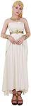 miccostumes Women's Costume Princess Cosplay Strapless Empire Waist Ruffled Chiffon Party Wedding Dress, Cream White, Small