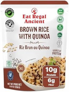 Eat Regal Brown Rice with Quinoa, Nutty & Wholesome, Always Fluffy, No Clump & No Kneading, Ready in 1.5 Minutes, Vegan Gluten-Free Non-GMO, 8.8 oz Pack of 12