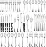 48 Pcs Silverware Set with Steak Kn