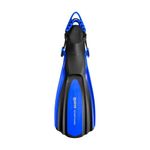 Mares Unisex Avanti Pure Open Heel Fins with Adjustable Straps for Scuba Diving, Medium/Large, Blue