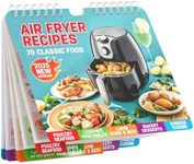 Air Fryer Cheat Sheet & Cookbook for Beginners: 70 Foolproof Illustrated Recipes with Time/Temp Charts - Magnetic Keto, Vegetarian & Healthy Air Fryer Cookbook - Kitchen Gadgets & Accessories Tips