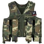 Maddog Tactical Paintball Battle Vest - Woodland Camo