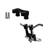 POWERJAMES Black Handlebar Risers Adapter 1.6" Forwards for Harley Davidson Road Glide Street Bob, Softail Standard, Low Rider, Dyna