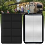 RV Murts RV Window Shade Cover, 25" x 16" Magnetic Foldable Door Winodw Sun Shade, Extra Thick 600D Oxford Blackout & UV Protection Window Coverings for RV, Camper, Motorhome, No-Tool Installation.